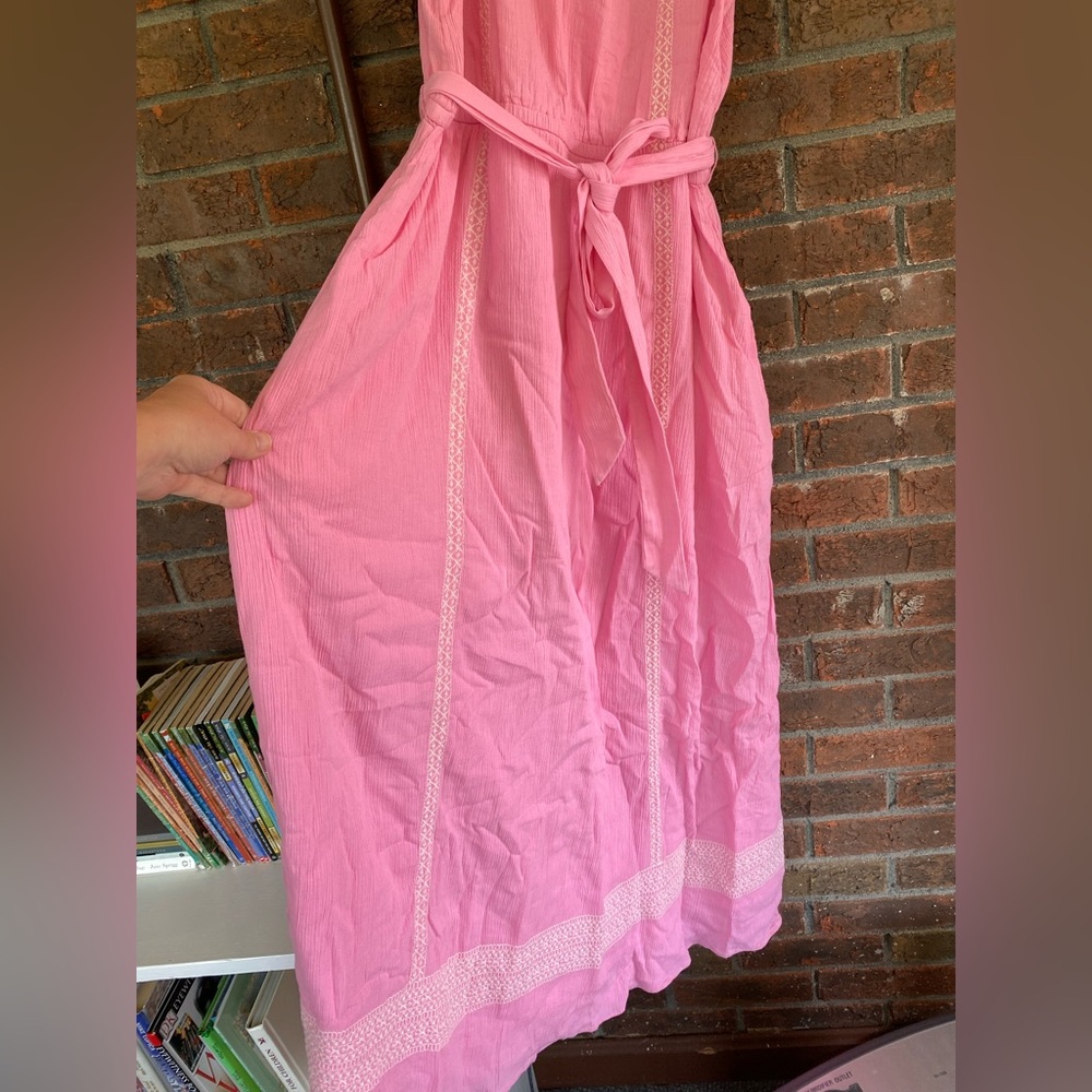 Pink embroidered maxi Talbots petite - Picture 2 of 5